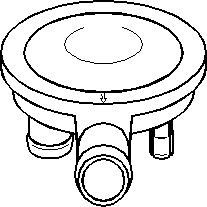 Ventil, vevhusventilation, Cylindriskt huvud, AUDI,SEAT,SKODA,VW, 028 129 101E