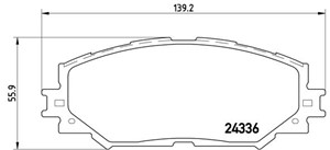 Bromsbeläggsats, Framaxel, LEXUS,SUBARU,TOYOTA, 0446502220, 0446502240, 0446502310, 0446502400, 044650D200, 044650R010, 0446512610, 0446