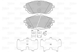 Bromsbeläggsats, Framaxel, TOYOTA AURIS, AURIS Kombi, AURIS VAN Skåp/halvkombi, COROLLA Sedan, 04465-02390, 04465-02391, 446502390, 4465