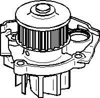 Vattenpump, ALFA ROMEO,FIAT,FORD,LANCIA,OPEL, 1 535 462, 1 535 466, 1 581 511, 13 34 190, 13 34 251, 2 006 487, 46520401, 55184081, 5520