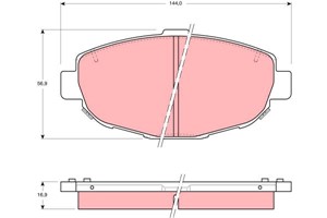 Bromsbeläggsats, Framaxel, LEXUS GS, SC Cabriolet, 04465-30110, 04465-30270, 04491-30340, 04491-30341, 446530110, 449114320