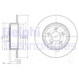 Bromsskiva, Bakaxel, CHRYSLER 300C, 300C Touring, LANCIA THEMA, 4779208AA, 4779208AB, 4779208AC, 4779208AD, 4779208AE, 4779208AF