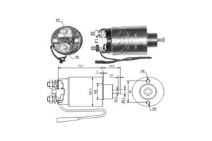 Magnetswitch, startmotor, HYUNDAI,KIA,MITSUBISHI,PROTON, M003T41285, M371X61371, M3T41285, MD611378, SB613