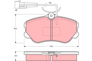 Bromsbeläggsats, Framaxel, ALFA ROMEO 164, FIAT CROMA, LANCIA THEMA, THEMA SW, 0000000795428, 0005892731, 5892313, 5892731, 792426, 7937