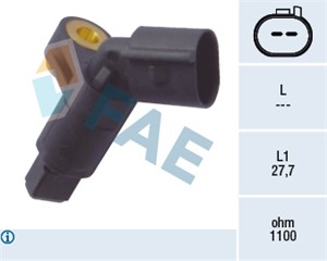ABS-givare, Sensor, hjulvarvtal, framaxel vänster, AUDI,SEAT,SKODA,VW, 1H0 927 807, 1J0 927 803, ALS-470