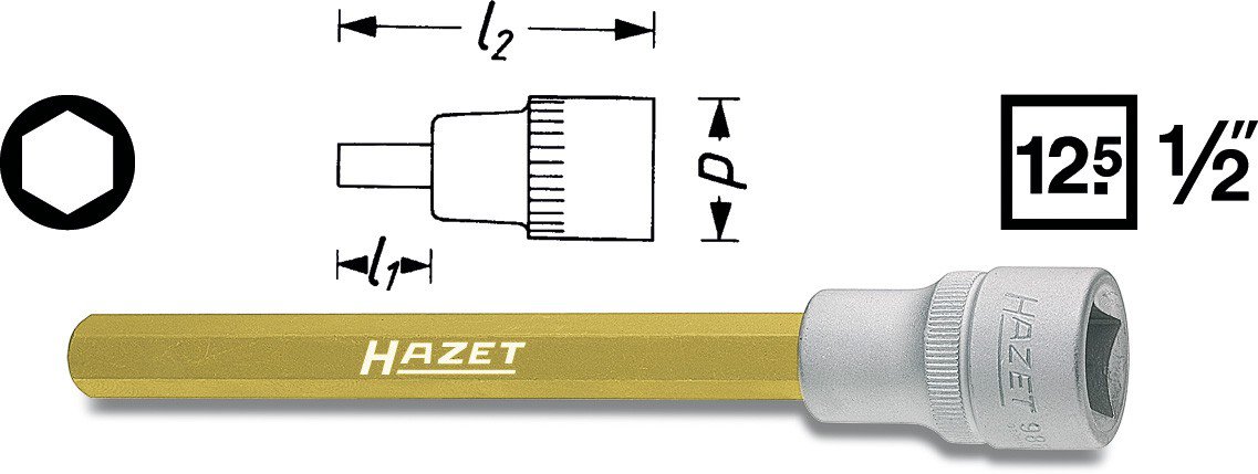 Hylsa 1/2" Insex 9mm