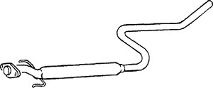 Mittenljuddämpare, Mitt, TOYOTA CARINA V, CARINA Kombi V, CARINA Sedan V, 17420-74300, 17420-74301