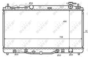 Kylare, motorkylning, TOYOTA CAMRY Sedan, 164000H210, 164000H220, 164000H240, 164000H291, 164000H310, 164000V070, 1640028520, 1640028550