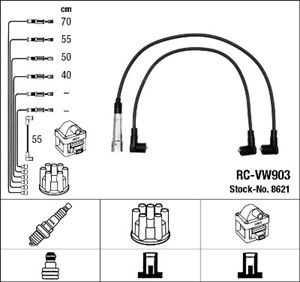 Tändkabelsats, SKODA,VW, 025 998 031, 200 998 031 D