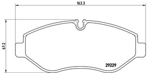 Bromsbeläggsats, Framaxel, IVECO, 42555881, 42576975, 500055563, 5801268962, 5801268964