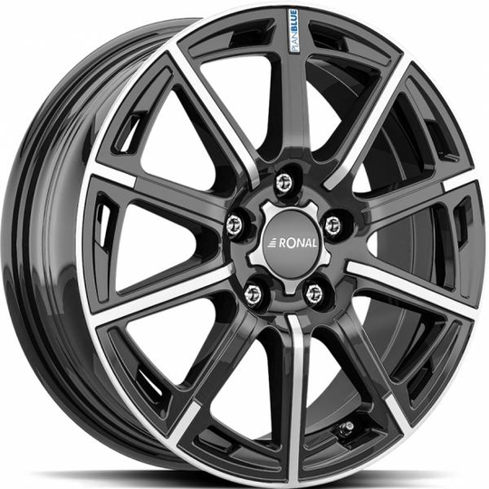 Ronal R60 Jet Black Front Cut 6,5/16 5/105 ET39 B56.6