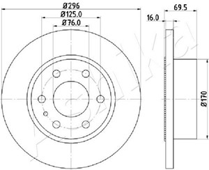 Bromsskiva, Bakaxel, IVECO DAILY Buss IV, DAILY Flak/chassi IV, DAILY Flak/chassi V, DAILY Skåp IV, DAILY Skåp V, 2996027, 7186309