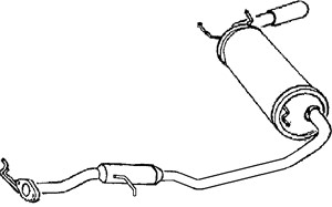 Bakre ljuddämpare, MAZDA MX-5 I, B6B440100A, B6B440100C, B6B440100F