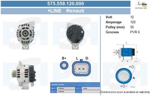Generator, DACIA,RENAULT,VOLVO, 7701499972, 7711134722, 8200054588, 8253813, 8602556
