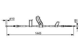 Vajer, parkeringsbroms, Höger, CHEVROLET SPARK, 95 032 308, 95 227 772, 95 421 244, 95 930 044, 95 966 825