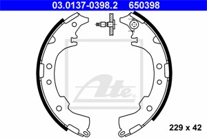Bromsbackar, sats, Bakaxel, DAIHATSU TERIOS, TOYOTA PICNIC, 04495-44010, 04495-44020, 04495-87402-000, 04495-87403-000
