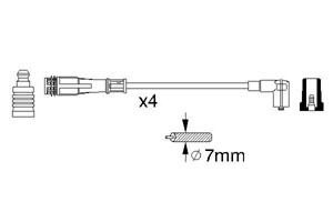 Tändkabelsats, FIAT BRAVA, BRAVO I, LANCIA Y, 7760523, 77605230