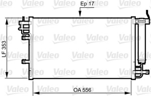 Kondensor, klimatanläggning, KIA CERATO Halvkombi I, CERATO Sedan I, 976062F000, 97606-2F-000