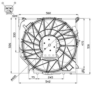 Fläkt, kylare, BMW X3 [E83], 17113400022, 17113415181, 17113442089, 20895863, 8143670