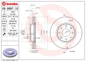 Bromsskiva, Framaxel, KIA CERATO Halvkombi I, CERATO Sedan I, 517122F100