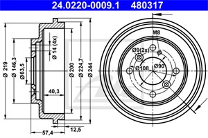 Bromstrumma, Bakaxel, FORD FIESTA VI, FIESTA Sedan, FIESTA Van VI, 1523797, 1535923, 5214583, 8V51-1113-AB, C1BC-1126-AA