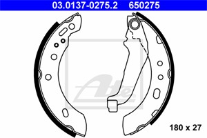 Bromsbackar, sats, Bakaxel, NISSAN MICRA II, 44060-99B26