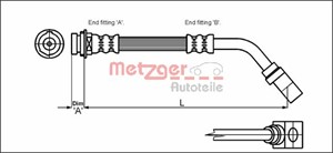 Bromsslang, Höger fram, Vänster fram, OPEL SINTRA, 22163427, 562376