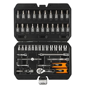 Hylsnyckelsats 1/4 ", 46 Delar, Universal