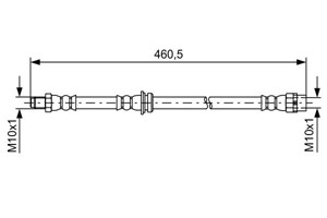 Bromsslang, Bakaxel, Ytter, BMW X5 [E70, F15, F85], X6 [E71, E72, F16, F86], 34 30 6 776 293, 34 30 6 788 437, 34 30 6 853 744, 34 30 6