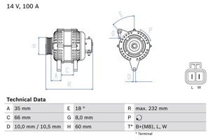 Generator, OPEL COMBO Skåp/stor limousine, COMBO Tour, CORSA C, CORSA C Skåp/halvkombi, MERIVA A Minibus, minivan, VAUXHALL MERIVA A, 6