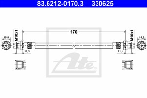 Bromsslang, Bakaxel, AUDI A6 C5, A6 C5 Avant, 4B0 611 775