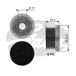 Frihjulskoppling, generator, BMW, 12 31 7 560 483, 12314466273, 12317516103, 12317552353