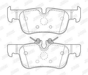 Bromsbeläggsats, Bakaxel, BMW,MINI, 34216859917, 34216860403