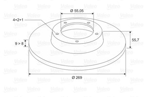 Bromsskiva, Bakaxel, TOYOTA COROLLA Kombi, COROLLA Sedan, COROLLA Verso, PRIUS Sedan, YARIS, YARIS VERSO, 424310D050, 42431-0D050, 42431