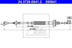 Vajer, koppling, PEUGEOT 206 CC, 206 Halvkombi, 206 SW, 206 Van, 2150 X4