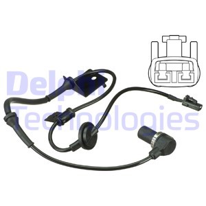 ABS-givare, Sensor, hjulvarvtal, Framaxel, Vänster, HYUNDAI SANTA FÉ I, SANTA FÉ Skåp/SUV I, 95610-26000, 95610-26010