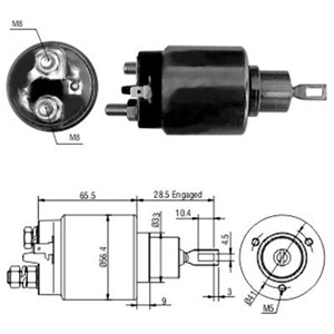 Magnetswitch, startmotor, IVECO DAILY Buss II, DAILY Flak/chassi I, DAILY Flak/chassi II, DAILY Skåp I, DAILY Skåp II, DAILY Tipp II, 23