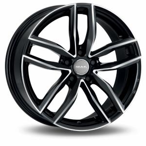 MAK Sarthe Black Machined Face 7.5x17 5/100 ET35 B57.1