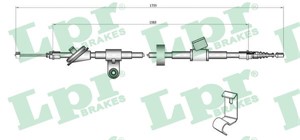 Vajer, parkeringsbroms, Bak, Höger, ALFA ROMEO 159, 159 Sportwagon, 50500557