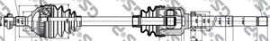 Drivaxel, framaxel höger, CITROËN,PEUGEOT, 32730R, 32730S, 32730T, 32736K, 32737W, 32739Z, 3273AA, 3273K2, 3273K3, 72737X, 7700682035, 7