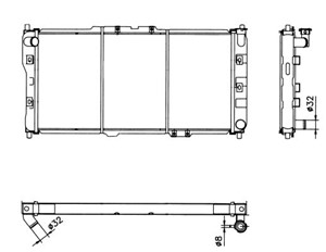 Kylare, motorkylning, MAZDA 323 F V, 553260X000, BPL715200, GF253325XD, GJ253325X, GJ9633251XA, GJ963325XA, GJ963325XD