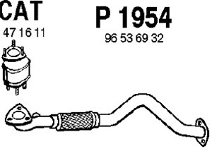 Avgasrör, Fram, CHEVROLET AVEO / KALOS Halvkombi, AVEO / KALOS Sedan, DAEWOO KALOS, KALOS Sedan, 96536866, 96536932