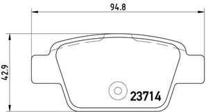 Bromsbeläggsats, ALFA ROMEO MITO, FIAT BRAVO II, BRAVO Van, MULTIPLA, STILO, STILO Multi Wagon, STILO VAN, LANCIA DELTA III, 71769094, 7