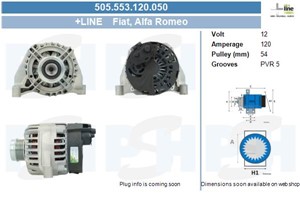 Generator, ABARTH,ALFA ROMEO,FIAT,LANCIA, 51788658, 51837747, 51854903, 52003527