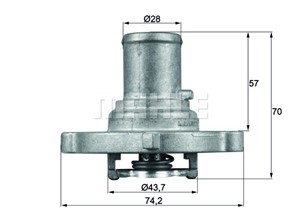 Termostat, kylvätska, FIAT,LANCIA, 46523118, 46737644