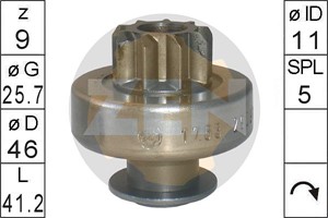 Frihjulsväxel, startmotor, CITROËN,DACIA,NISSAN,PEUGEOT,RENAULT