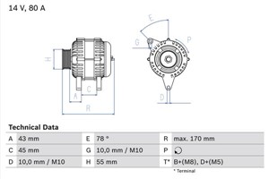 Generator, CITROËN,FIAT,PEUGEOT, 5705 2B, 5705 4U, 5705 4V, 5705 FV, 71716608, 96 237 272, 96 357 727, 96 428 803, 9623 727 280, 9623 72