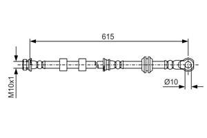 Bromsslang, framaxel höger, MITSUBISHI ASX, ASX Van, LANCER VIII, LANCER Sportback VIII, 4650A646