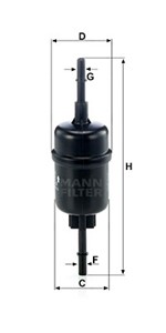 Bränslefilter, FORD FIESTA V, FIESTA Van V, FUSION, MAZDA 2, 1140 129, 2208 333, 2S61-9155-AB, D350-13-480