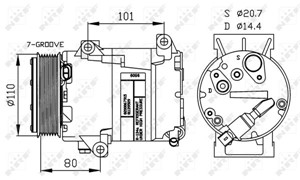 Kompressor, klimatanläggning, RENAULT ESPACE IV, 7711135104, 8200067915, 8200436106, 8200677870, 8209436106